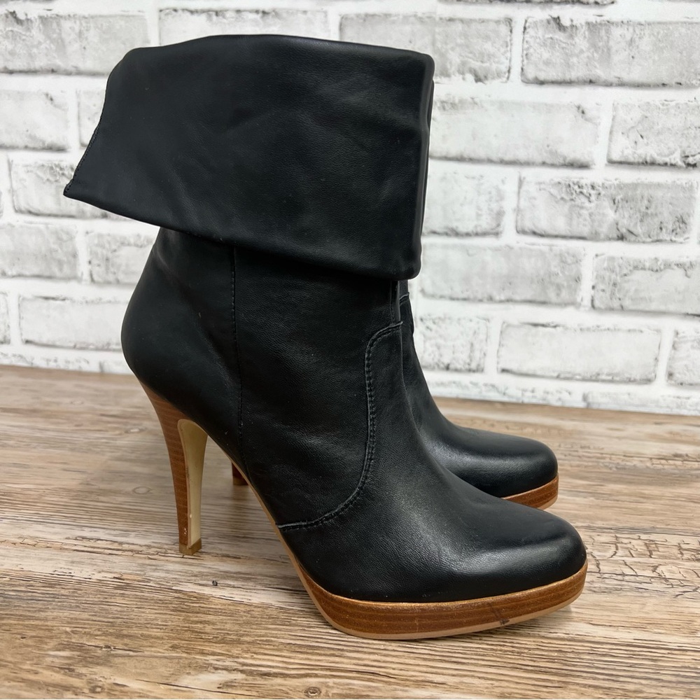 Bakers Ankle Boots Black Size 7.5 M Heels Leather Marcy